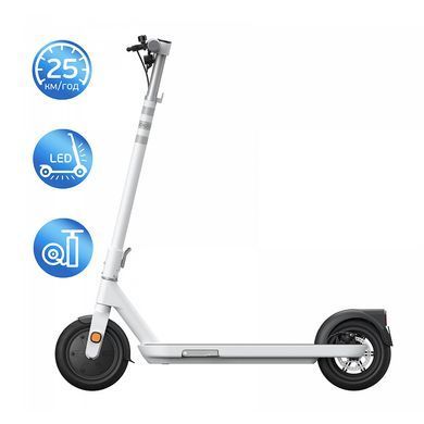 Купити Электросамокат OKAI ES10-NEON Lite White 9, 300(600)W, 7.8Ah, 30km, 25kmh, 20%, NFC, App, 15kg