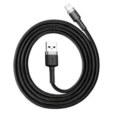 Купити Кабель Baseus Cafule Cable USB For Lightning 2.4A 0.5m Серый+Черный