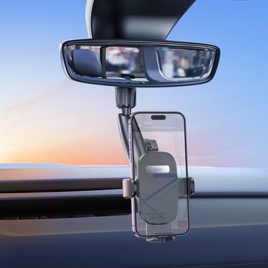 Купити Тримач для мобільного Hoco H17 Waves rearview mirror Black