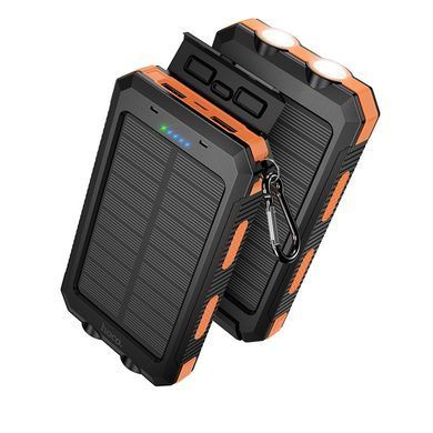 Купити Зовнішній акумулятор HOCO J164 Platinum solar dual lighting power bank(8000mAh) Black
