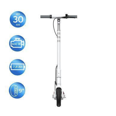 Купити Электросамокат OKAI ES10-NEON Lite White 9, 300(600)W, 7.8Ah, 30km, 25kmh, 20%, NFC, App, 15kg