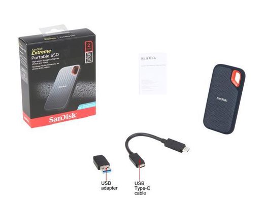 Купити Портативний SSD SanDisk Extreme 2 ТВ Portable USB 3.1 Gen 2 Type-C TLC Black