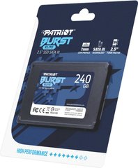 Купити Накопичувач SSD Patriot Burst Elite 240GB 2.5" 7mm SATAIII TLC 3D 240GB 2.5" SATAIII TLC