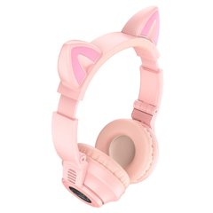 Купити Наушники Borofone BO18 Cat Bluetooth / AUX 3,5 мм Pink