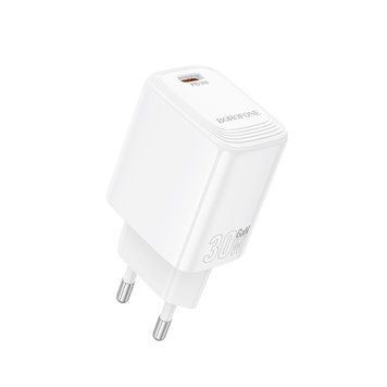 Купити Сетевой зарядный прибор BOROFONE BN28 Fuente single port PD30W charger (EU) White
