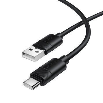 Купити Кабель BOROFONE BX123 Leya silicone charging data cable Type-C Black