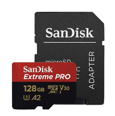 Купити Карта пам'яті SanDisk microSDXC Extreme Pro 128Gb Class 10 UHS-I (U3) V30 A2 W-90MB/s R-200MB/s