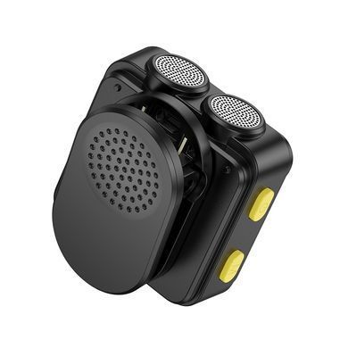 Купити Микрофон-петличка HOCO L17 Dual-mic magnetic lavalier wireless digital microphone (iPType-C) Black