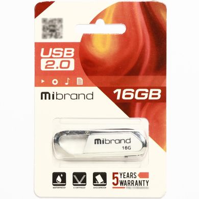 Купити Флеш-накопичувач Mibrand Aligator USB2.0 16GB White