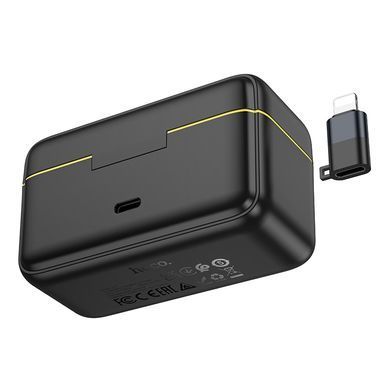 Купити Микрофон-петличка HOCO L17 Dual-mic magnetic lavalier wireless digital microphone (iPType-C) Black