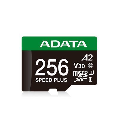 Купити Карта пам'яті microSDXC (UHS-1 U3) A-DATA SPEED PLUS 256Gb Class 10 V30 A2 (R-180Mb/s W160Mb/s) (adapter SD)