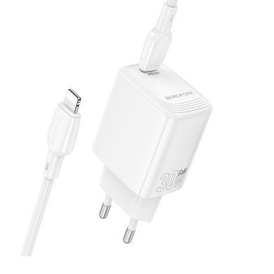 Купити Сетевой зарядный прибор BOROFONE BN28 Fuente single port PD30W charger (EU) White