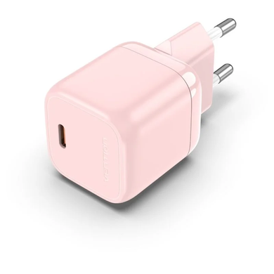 Купити Сетевое зарядное устройство Vention 1-port GaN Pink
