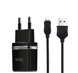 Мережевий зарядний пристрій Hoco C12 Smart dual USB (iP cable)charger set Black