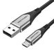 Кабель Vention USB Type A Micro 3 A 1m Gray