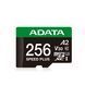 Карта пам'яті microSDXC (UHS-1 U3) A-DATA SPEED PLUS 256Gb Class 10 V30 A2 (R-180Mb/s W160Mb/s) (adapter SD)
