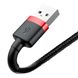 Кабель Baseus Cafule Lightning USB 2.4 A 0,5m Black-Red