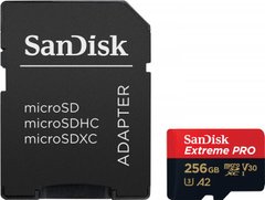 Купити Карта пам'яті SanDisk microSDXC Extreme Pro 256GB Class 10 UHS-I (U3) V30 A2 W-140MB/s R-200MB/s
