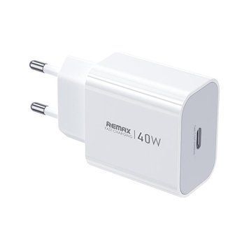 Купити Мережевий зарядний пристрій "REMAX Huiying GaN Fast Charging Charger CA10(C40W)" EU-white