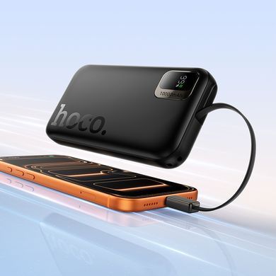 Купити Зовнішній акумулятор HOCO Q51 Key PD20W power bank with telescopic cable(10000mAh) Black