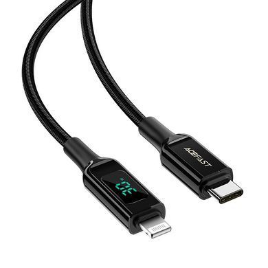 Купити Кабель ACEFAST C6-01 Type-C to iP, 3A, 30W, 1.2m, nylon, zinc connectors, Black
