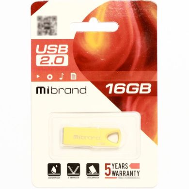 Купити Флеш-накопитель Mibrand Taipan USB2.0 16GB Gold