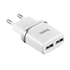 Сетевое зарядное устройство Hoco C12 Smart dual USB (iP cable)charger set White
