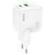 Сетевой зарядное устройство HOCO C111A Lucky dual-port PD30W+QC3.0 charger White