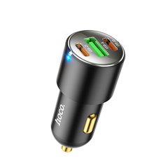 Купити Автомобільний зарядний пристрій Hoco NZ6 2×Type-C, USB-A Black