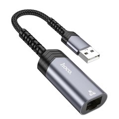 Купити Кабель-переходник Hoco UA26 USB-A to RJ45 12,5 см Metal Gray