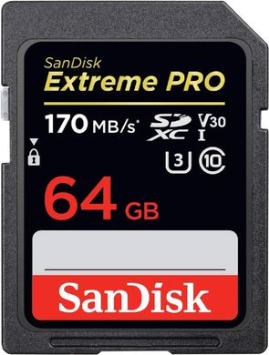 Купити Карта пам'яті SanDisk microSDXC Extreme 64GB Class 10 V30 до 90 МБ/с R-170MB/s Без адаптера