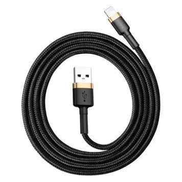 Купити Кабель Baseus Cafule Cable USB For Lightning 2.4A 1m Gold+Black