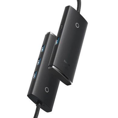 Купити USB-хаб Baseus Lite Series 4-Port Type-C HUB Adapter (Type-C to USB 3.0*4 ) 1m Black