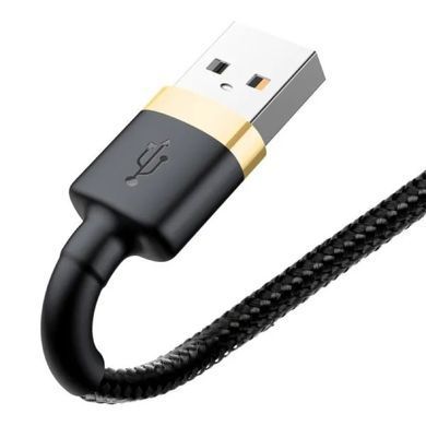 Купити Кабель Baseus Cafule Cable USB For Lightning 2.4A 1m Gold+Black