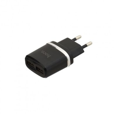 Купити Сетевое зарядное устройство Hoco C12 Smart dual USB charger Black