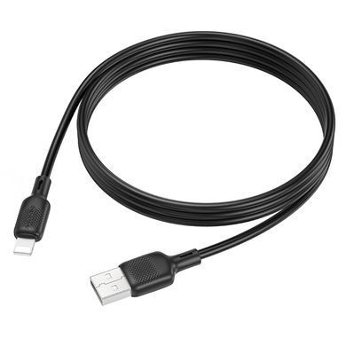 Купити Кабель BOROFONE BX113 Lenny силиконовый зарядный дата-кабель iP(L=1M) Черный