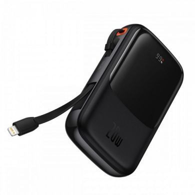 Купити Зовнішній акумулятор Baseus Qpow Pro Digital Display Fast Charge Power Bank 10000mAh 20W iP Edition Black （With: Simple charging cable Type-C 3A 0.3m Black)