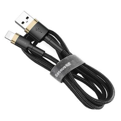 Купити Кабель Baseus Cafule Cable USB For Lightning 2.4A 1m Gold+Black