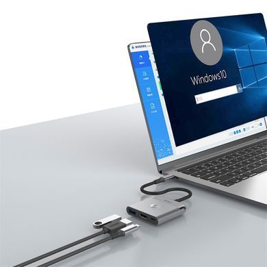 Купити USB-Hub WIWU Traveling 3in1 USB C hub Wi-HB002 Gray