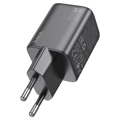Купити Мережевий зарядний пристрій HOCO N40 Mighty single port PD20W charger Black