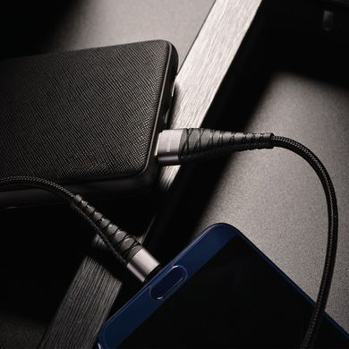 Купити Кабель BOROFONE BX32 USB to Type-C 2.4A, 1m, nylon, aluminum+TPE connectors, Black