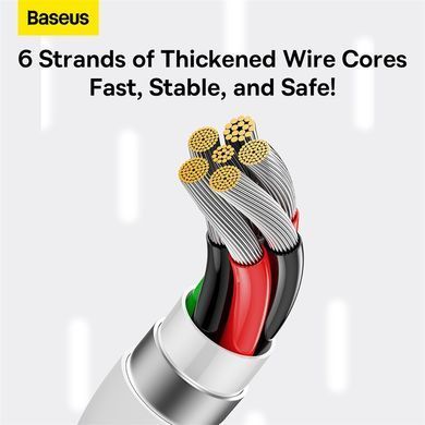 Купити Baseus Superior Series Fast Charging Data Cable USB to Type-C 100W 1.5m Moon White