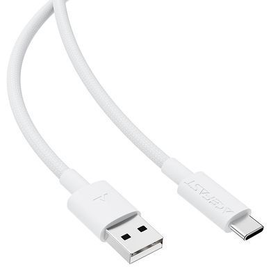 Купити Кабель ACEFAST C18-04 USB-A to USB-C плетеный зарядный дата-кабель White