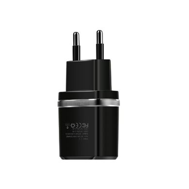 Купити Сетевое зарядное устройство Hoco C12 Smart dual USB charger Black