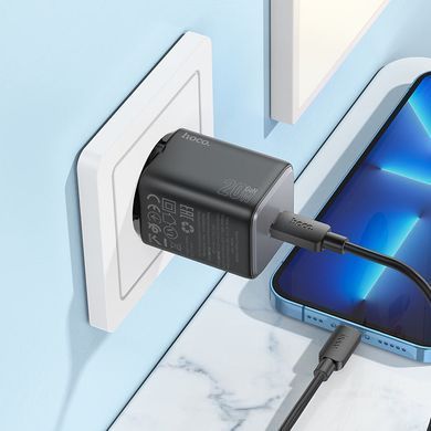 Купити Мережевий зарядний пристрій HOCO N40 Mighty single port PD20W charger Black