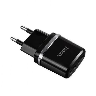 Купити Мережевий зарядний пристрій Hoco C12 Smart dual USB charger Black