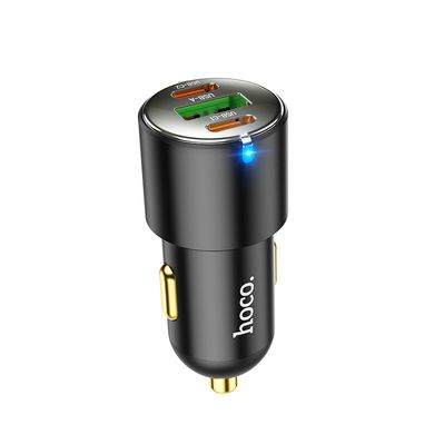 Купити Автомобильное зарядное устройство Hoco NZ6 2×Type-C, USB-A Black