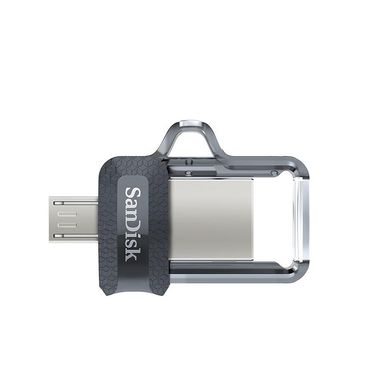 Купити Флеш-накопичувач SanDisk Ultra Dual Drive M3.0 USB3.0/microUSB 128GB OTG Silver-Black