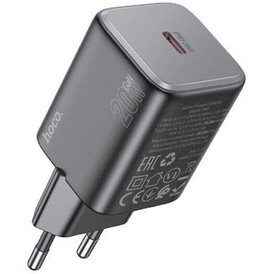 Купити Мережевий зарядний пристрій HOCO N40 Mighty single port PD20W charger Black
