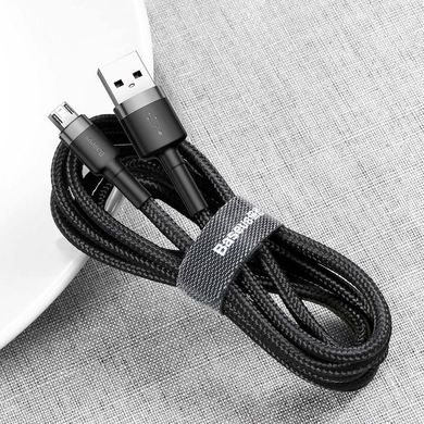 Купити Кабель Baseus Cafule microUSB USB 1.5 A 2m Black-Gray